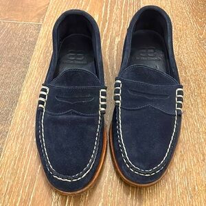 Allen Edmonds Sea Island Blue Suede Loafers 8.5D